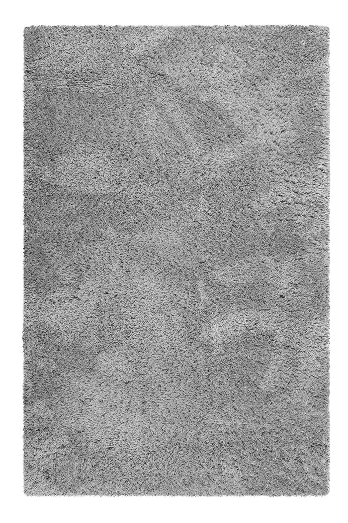 Recycelt: Unifarbener Hochflor-Teppich, SILVER, detail image number 0