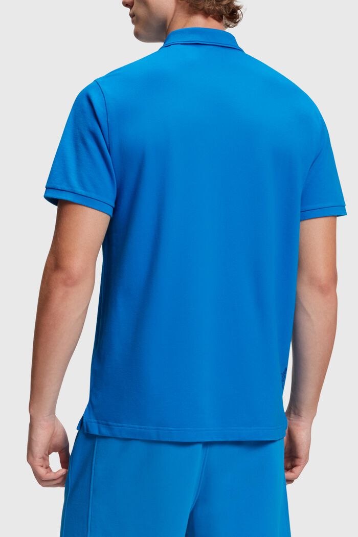 Klassisches Tennis-Poloshirt mit Dolphin-Batch, BLUE, detail image number 1