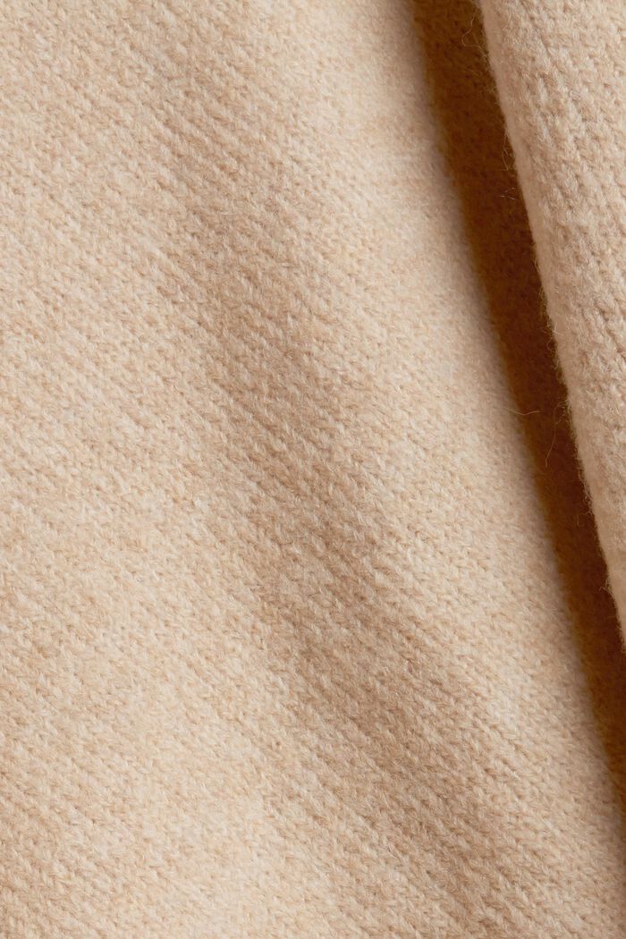 Mit Wolle: Stehkragen-Pullover, SAND, detail image number 4