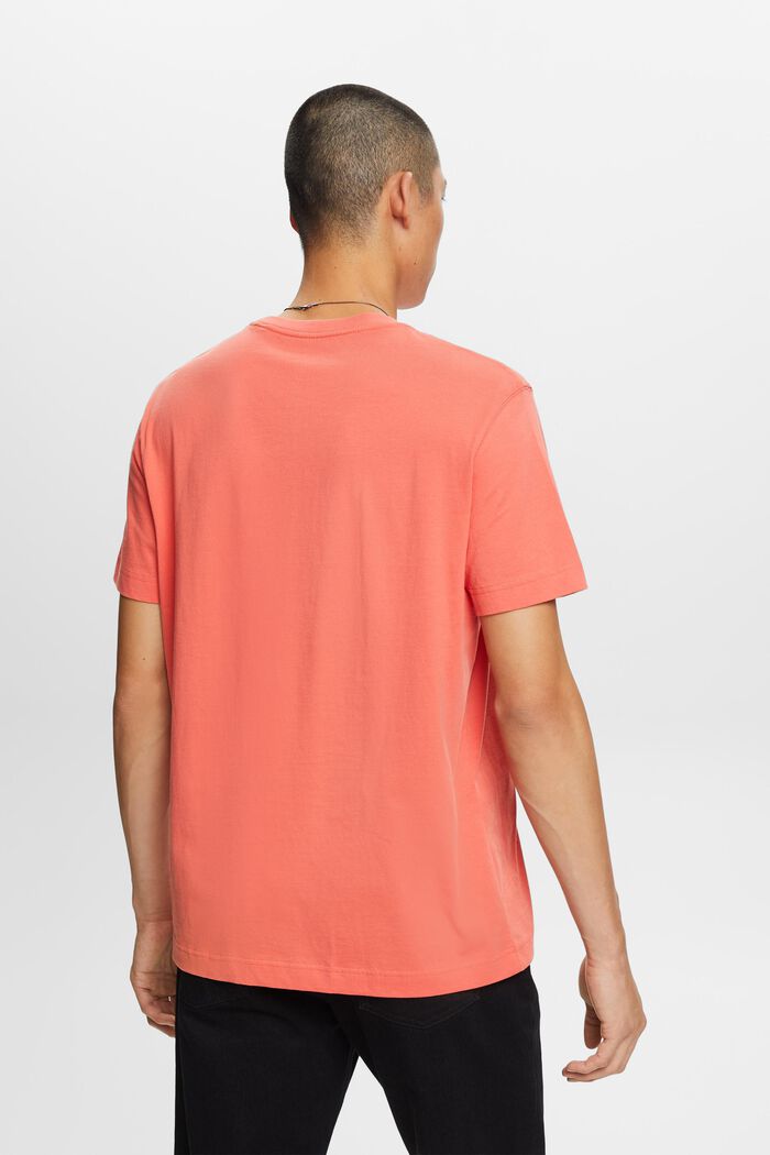 T-Shirt mit Print vorne, 100 % Baumwolle, CORAL RED, detail image number 4