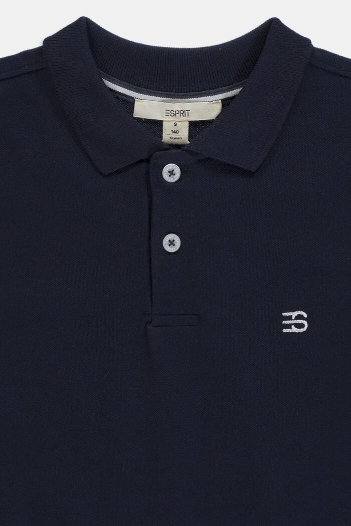 Piqué-Polo, 100% Baumwolle, NAVY, detail image number 2