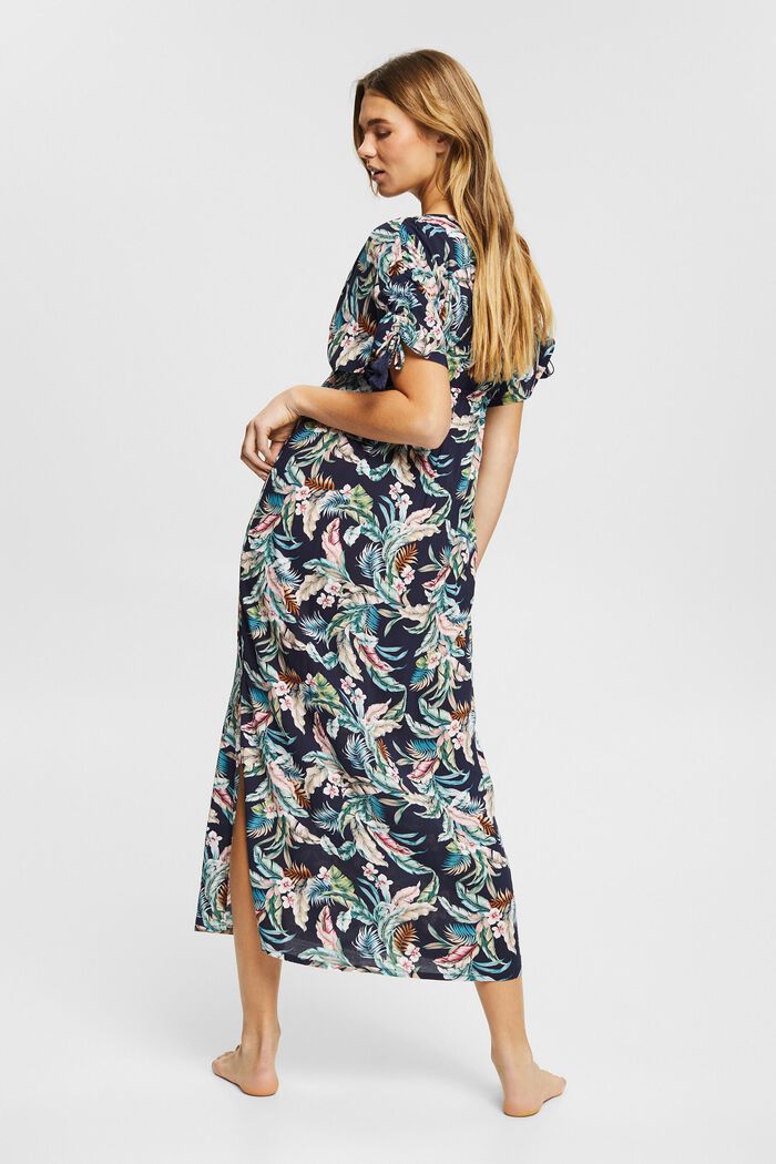 Kleid mit Tropcial-Print, LENZING™ ECOVERO™, NAVY, detail image number 1