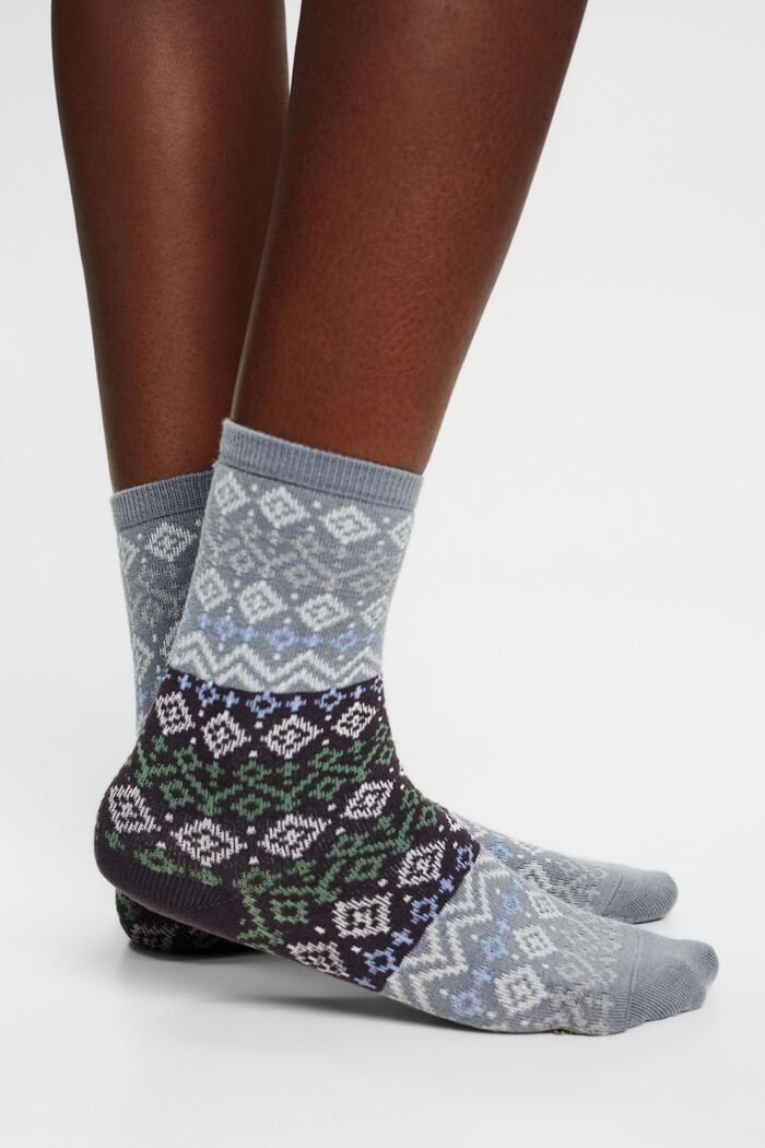 2er-Pack Norweger-Socken, Organic Cotton, GREY, detail image number 2