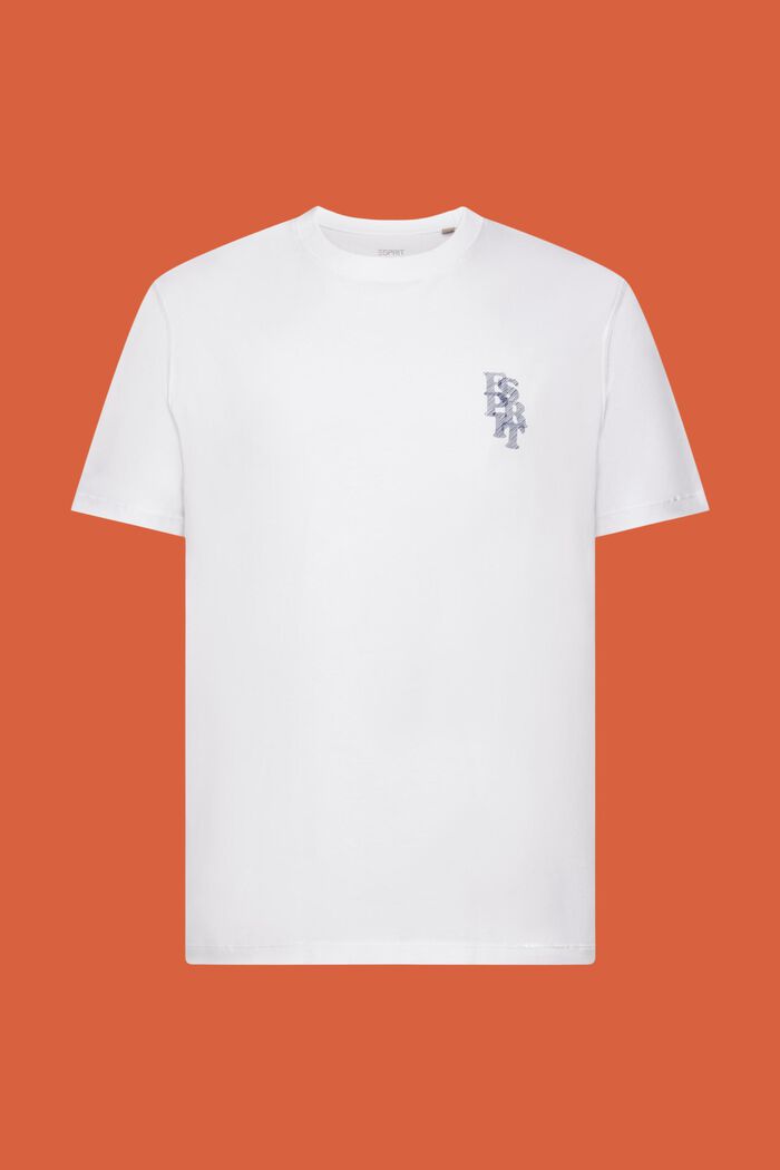 T-Shirt mit Logo, 100 % Baumwolle, WHITE, detail image number 6