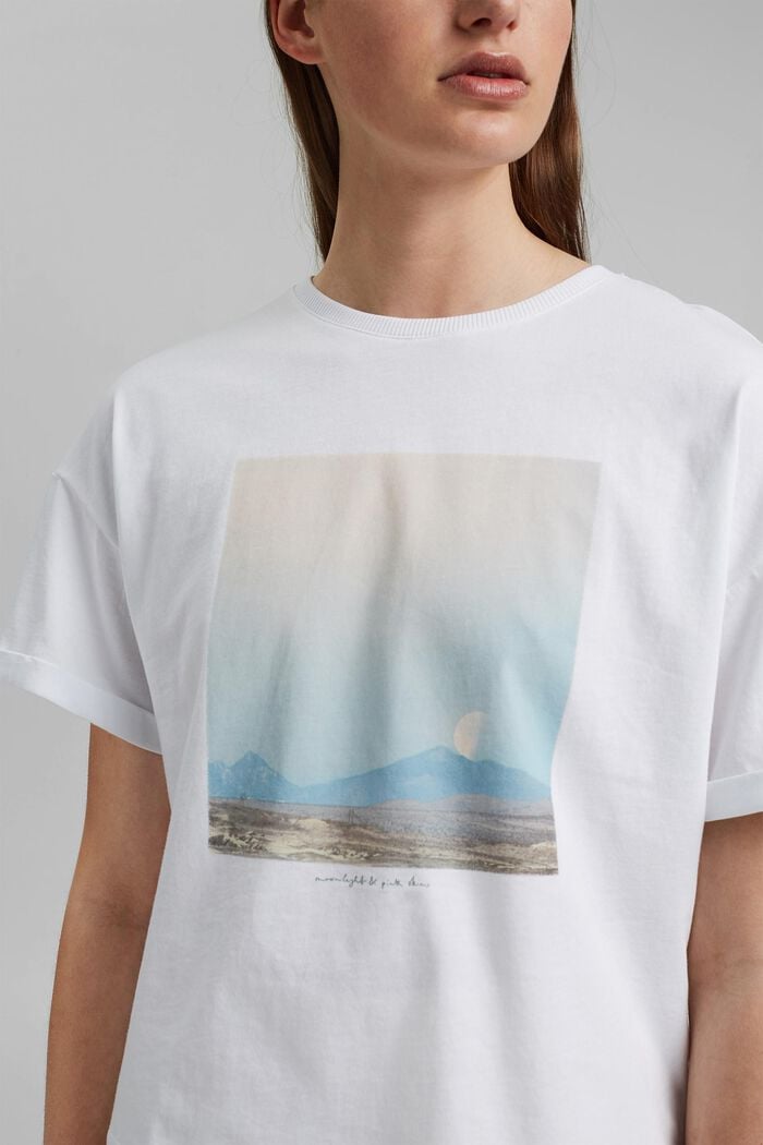 T-Shirt mit Foto-Print, 100% Baumwolle, WHITE, detail image number 2