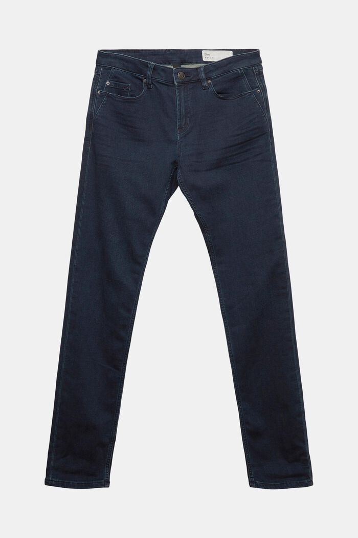 Stretch-Jeans aus Bio-Baumwoll-Mix, BLUE RINSE, detail image number 5