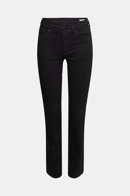 Straight Leg Jeans, BLACK RINSE, overview