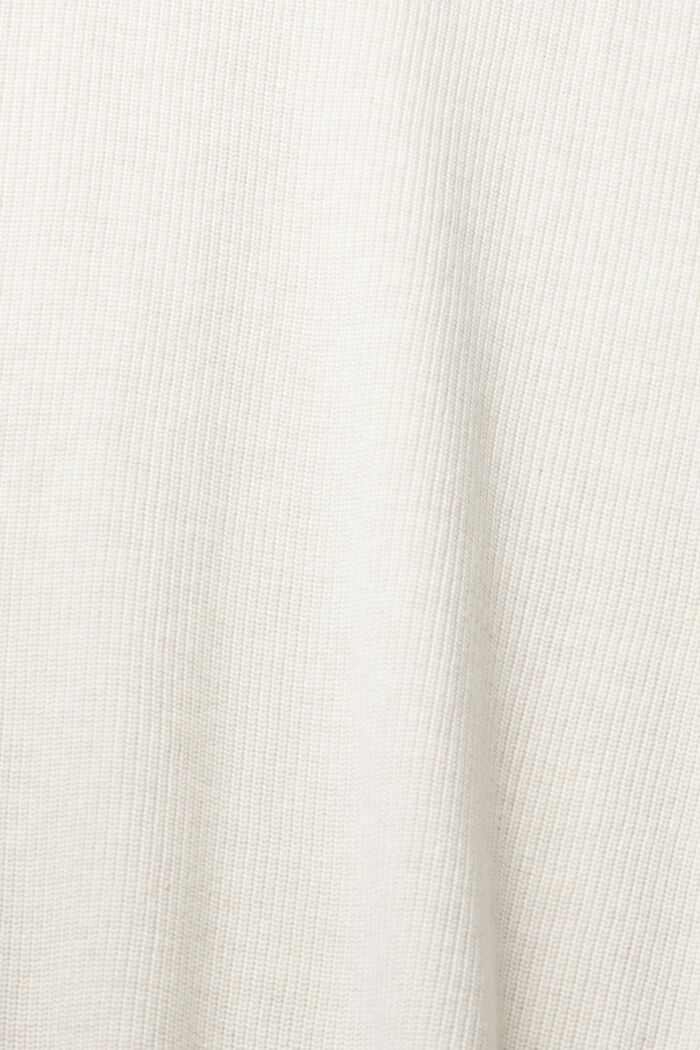 Pullover mit Rundhalsausschnitt, 100 % Baumwolle, OFF WHITE, detail image number 4