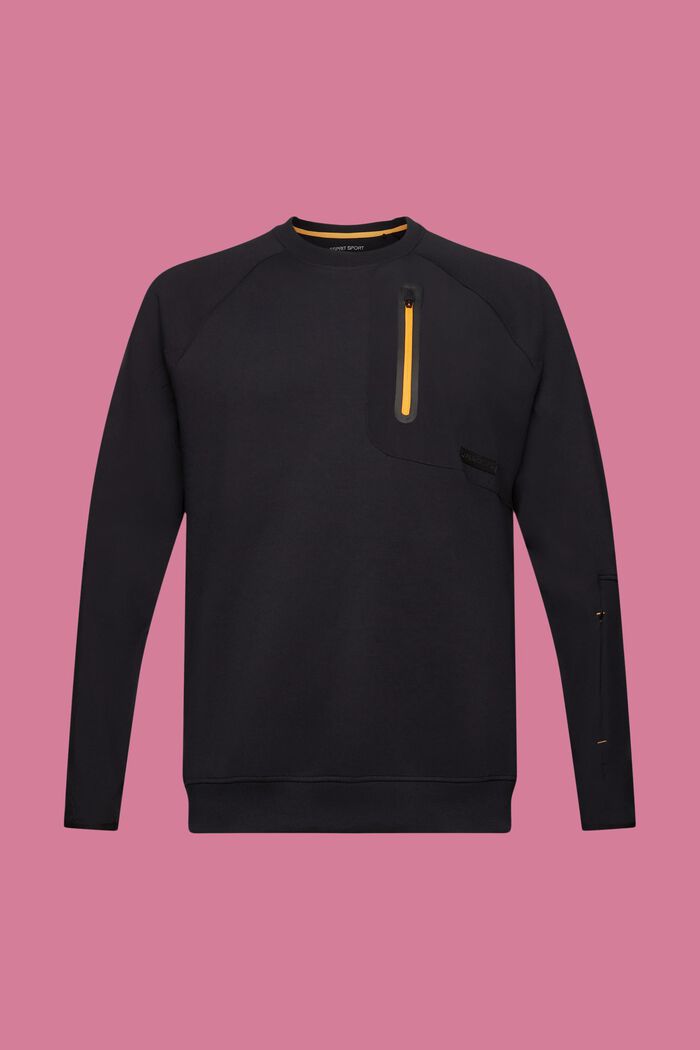 Sweatshirt mit Zippertaschen, BLACK, detail image number 5