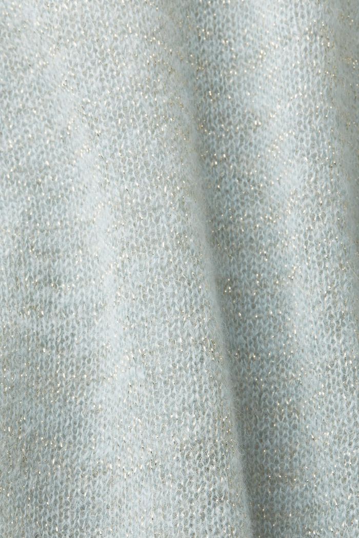 Pullover aus Alpakamix mit Glitzereffekt, LIGHT AQUA GREEN, detail image number 5