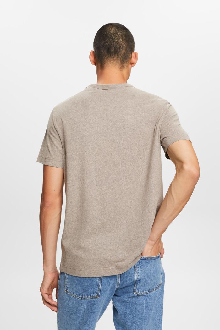 Rundhals-T-Shirt aus Jersey, Baumwollmix, LIGHT TAUPE, detail image number 3
