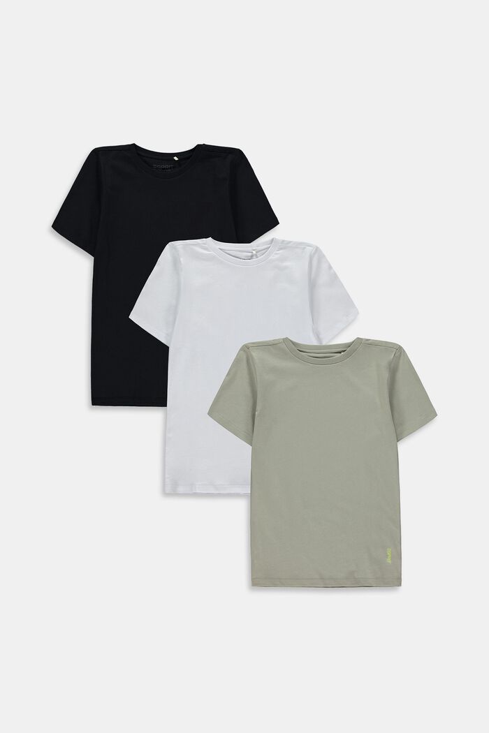 3er-Pack T-Shirts aus reiner Baumwolle, GREEN, detail image number 0