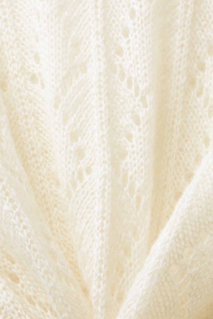 Offenmaschiger Pullover aus Wollmix, ICE, detail image number 6