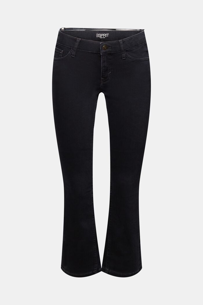 Verkürzte Bootcut Jeans mit mittlerer Bundhöhe, BLACK DARK WASHED, detail image number 6