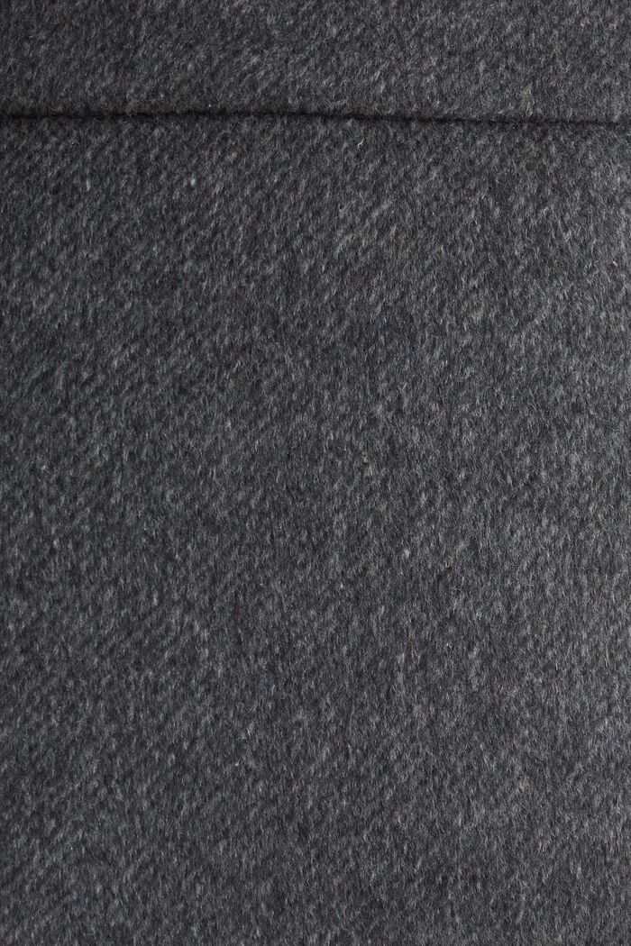 Mit Wolle: eleganter A-Linien-Rock, DARK GREY, detail image number 4