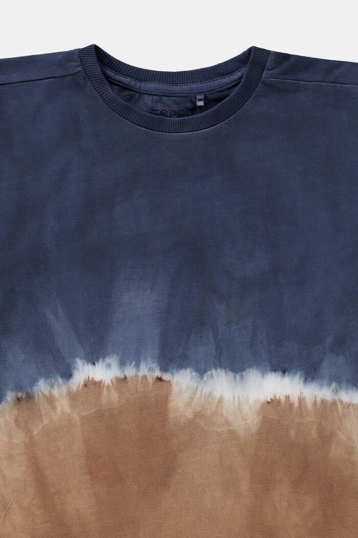 T-Shirt in zweifarbiger Batik-Optik, GREY BLUE, detail image number 2
