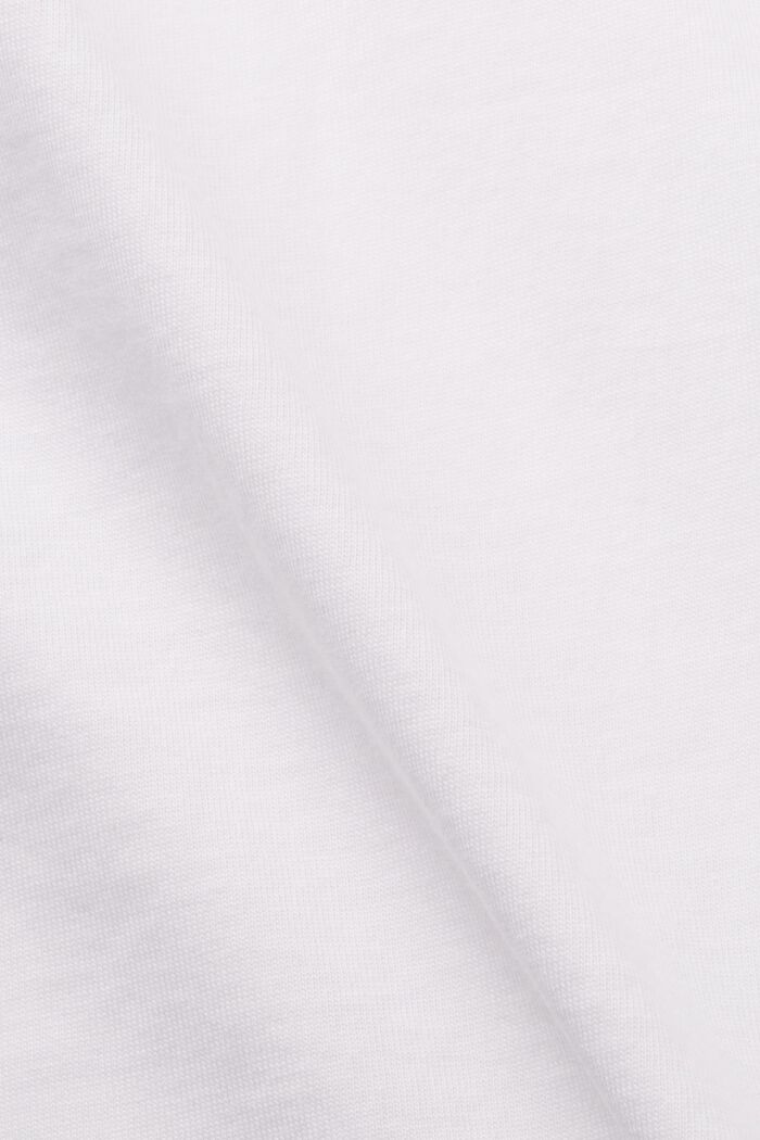T-Shirt mit tonalem Print, 100 % Baumwolle, WHITE, detail image number 6