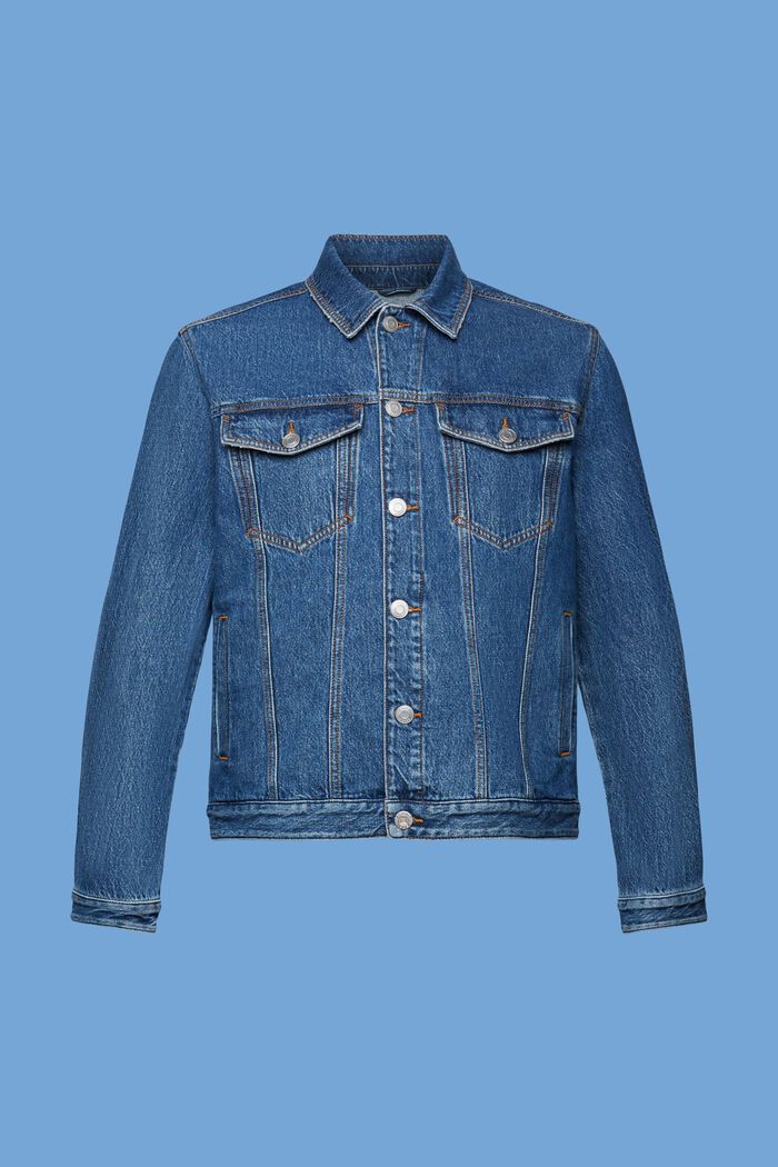 Jeansjacke aus nachhaltiger Baumwolle, BLUE MEDIUM WASHED, detail image number 6