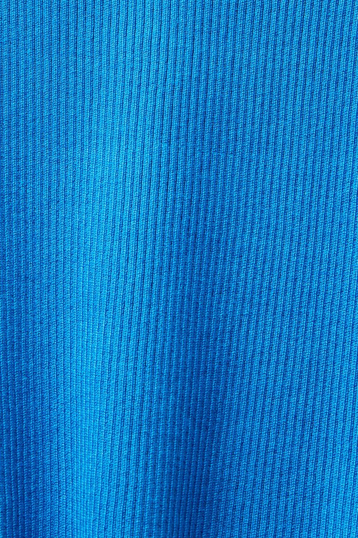 Rippstrick-Pullover mit Rundhalsausschnitt, BLUE, detail image number 5
