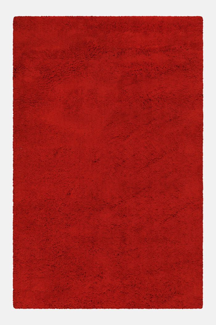 Unifarbener Shaggy Hochflorteppich Seattle, RED, detail image number 0