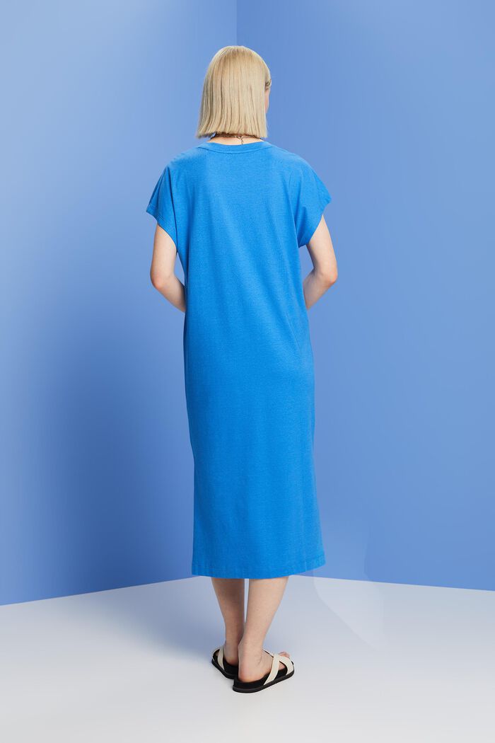 Midi-Kleid aus Jersey, BRIGHT BLUE, detail image number 3