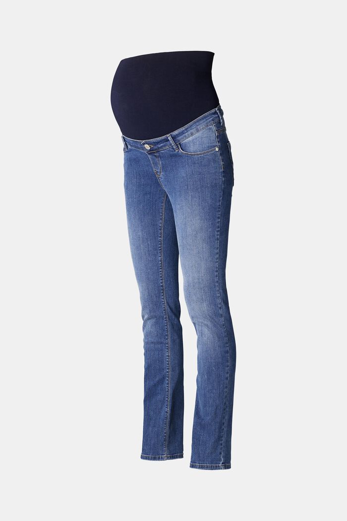 Stretch-Jeans mit Überbauchbund, MEDIUM WASHED, detail image number 1