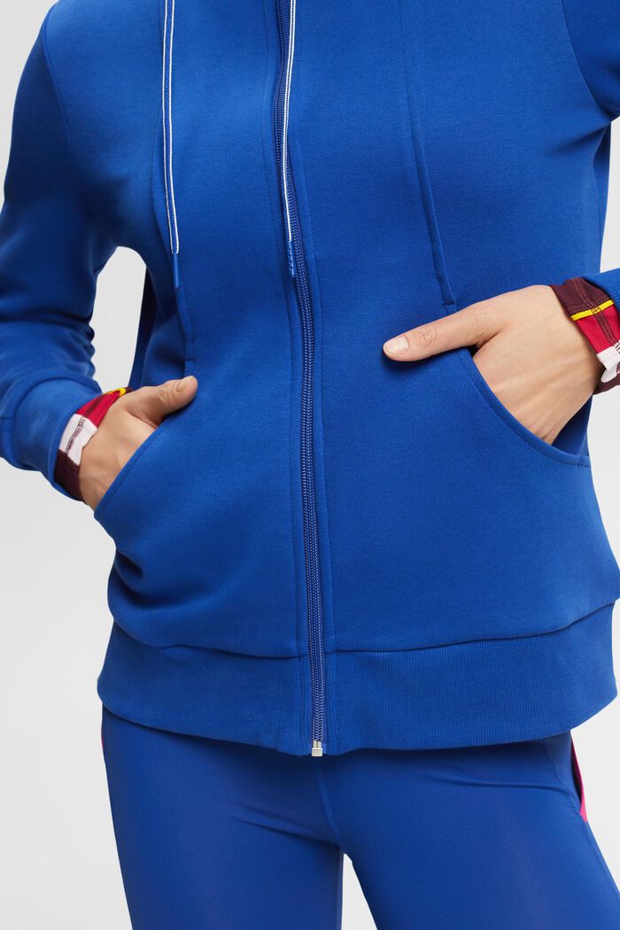 Sweatshirt mit Reißverschluss, Baumwollmix, BRIGHT BLUE, detail image number 2