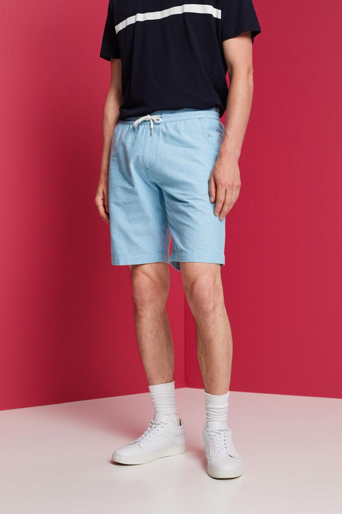 Pull-on-Shorts aus Twill, 100 % Baumwolle, DARK TURQUOISE, detail image number 0