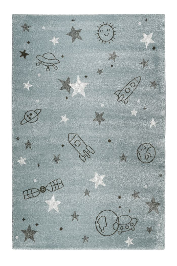 Kurzflor-Kinderteppich mit Weltraum-Muster