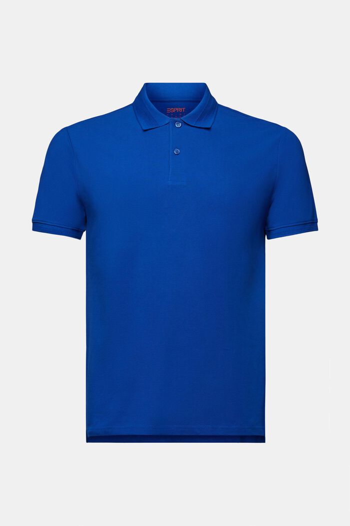 Poloshirt aus Baumwoll-Piqué, BRIGHT BLUE, detail image number 5