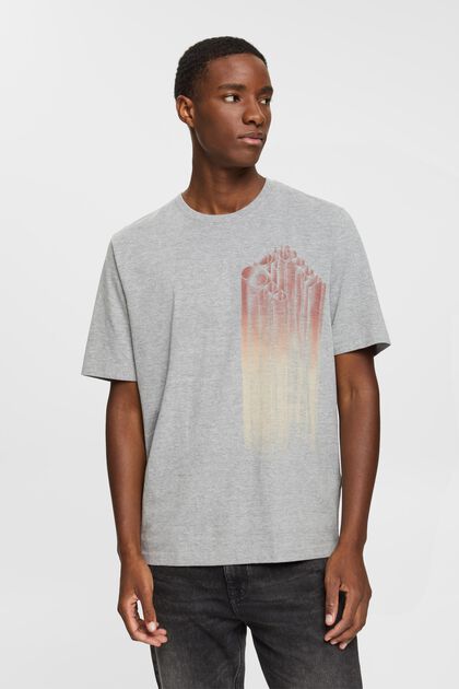 Jersey-T-Shirt mit Print, LENZING™ ECOVERO™