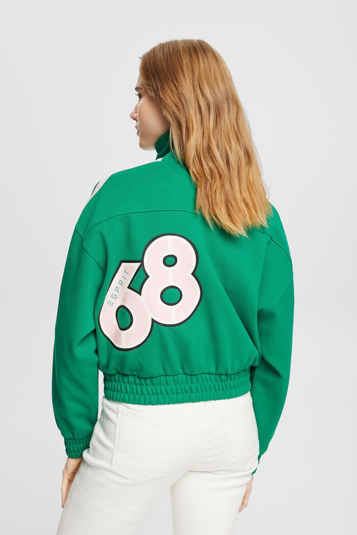 Cropped Trainigsjacke, EMERALD GREEN, detail image number 3