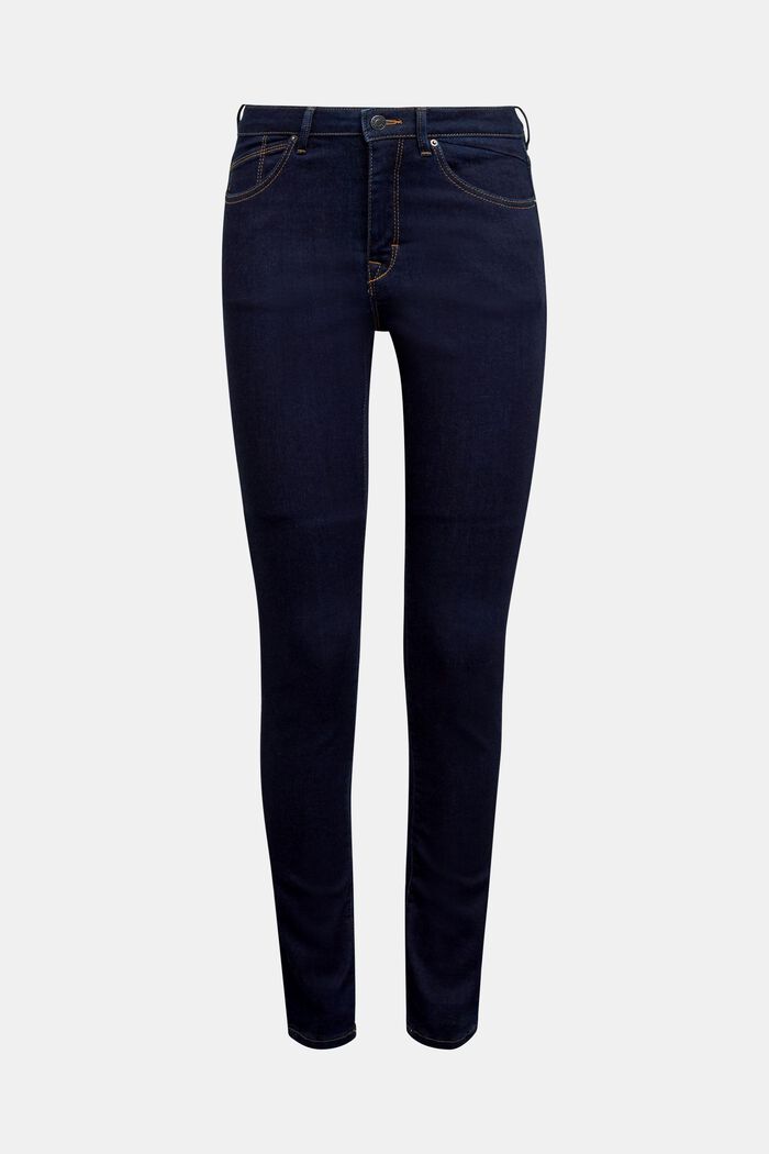 Stretch-Jeans mit Organic Cotton, BLUE RINSE, overview