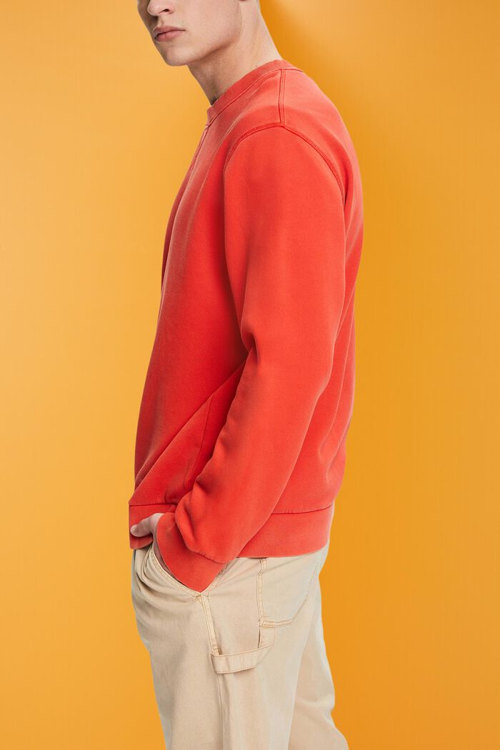 Unifarbenes Sweatshirt im Regular Fit, RED, detail image number 4