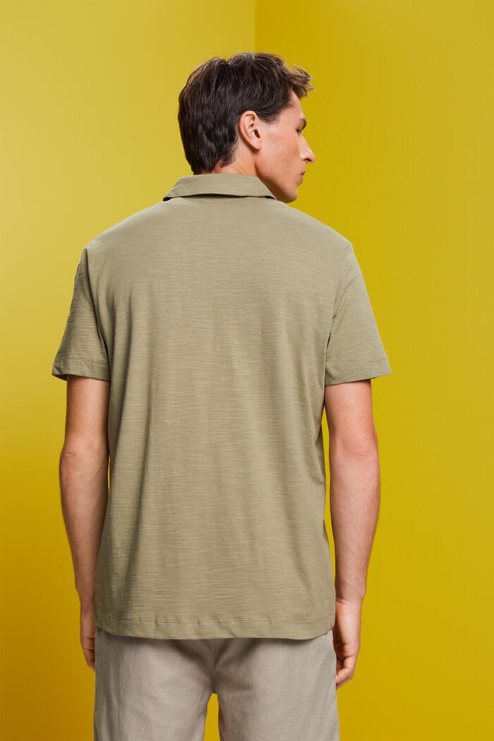 Poloshirt aus Jersey, 100 % Baumwolle, LIGHT KHAKI, detail image number 3