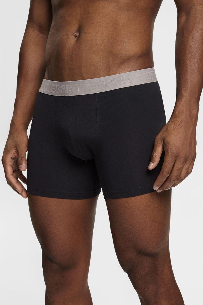 Lange Herren-Shorts aus Baumwollstretch im Multipack, WHITE, detail image number 1