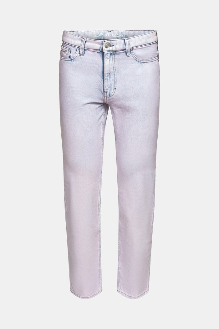 Jeans mit geradem Bein und mittlerer Bundhöhe, LAVENDER, detail image number 6