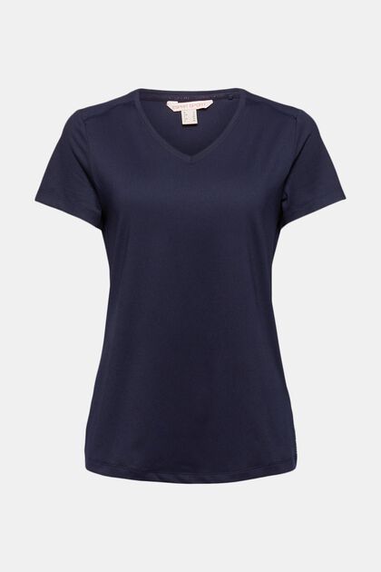 Recycelt: Active-T-Shirt mit E-DRY, NAVY, overview