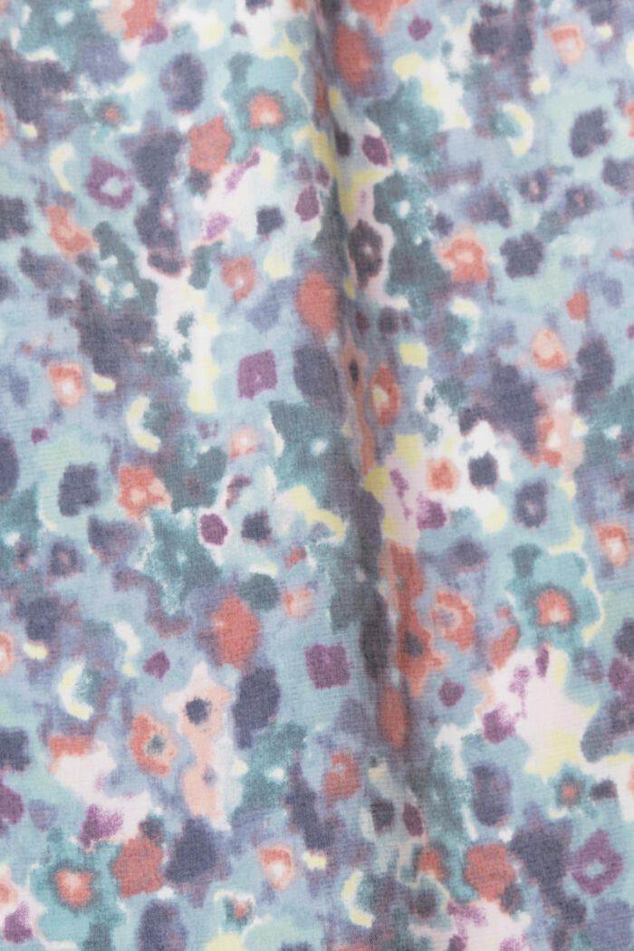 CURVY Gemusterte Bluse, LENZING™ ECOVERO™, TEAL BLUE, detail image number 1