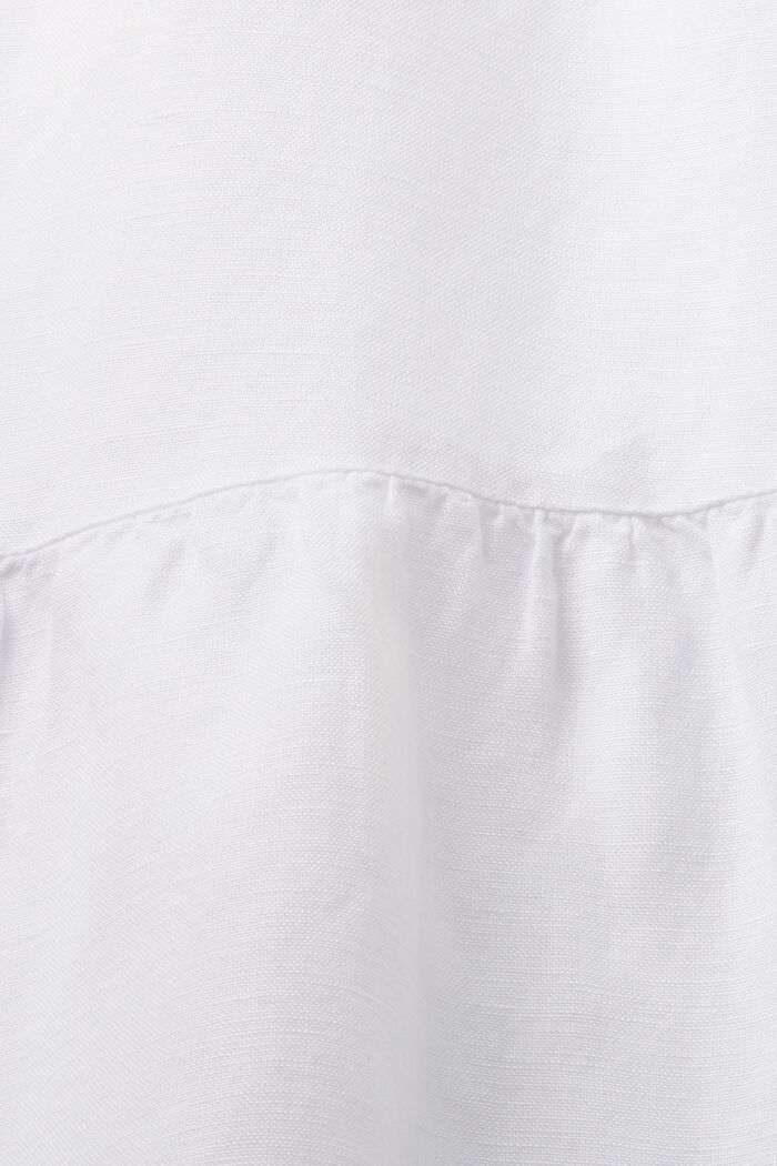 Bluse aus Leinenmix, WHITE, detail image number 5