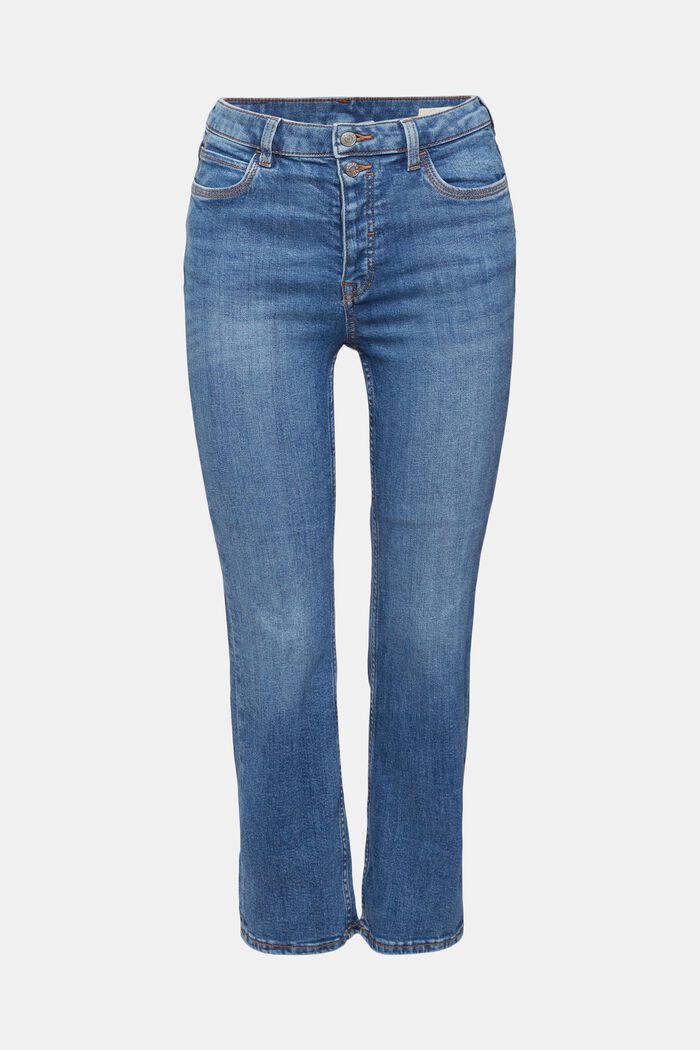 Mid-Rise-Jeans mit Kick Flare, BLUE MEDIUM WASHED, detail image number 5