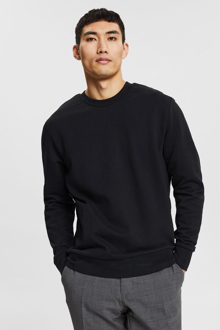 Sweatshirt mit Zippertasche, BLACK, detail image number 0