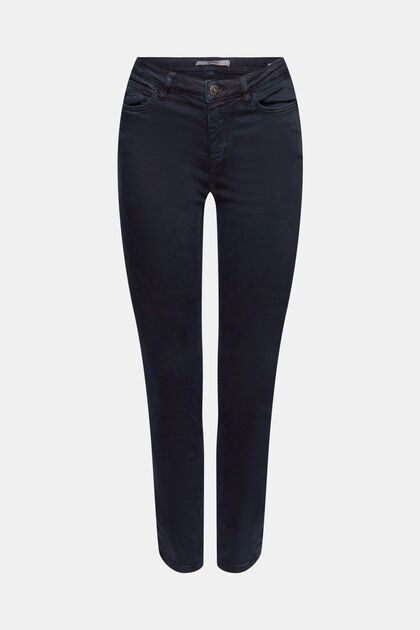 Skinny Jeans mit mittelhohem Bund, NAVY, overview