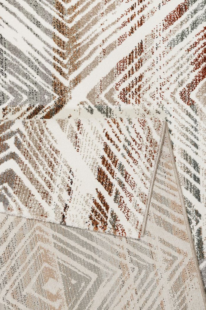 Kurzflor-Teppich mit geometrischem Muster, BEIGE, detail image number 2