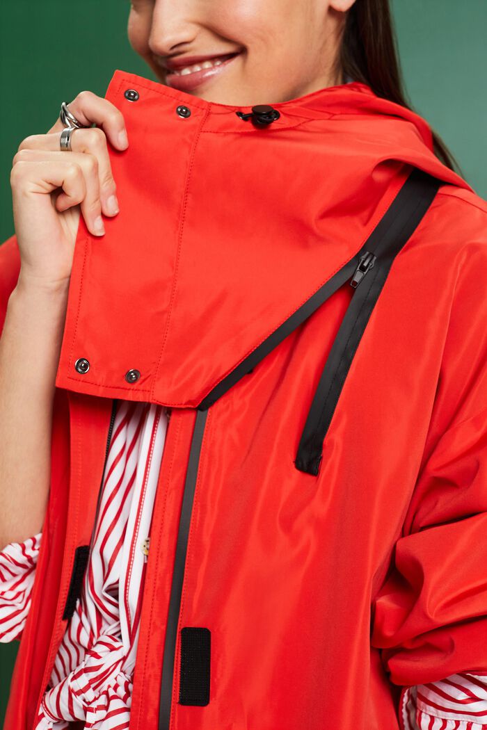 Mantel mit abnehmbarer Kapuze, RED, detail image number 3