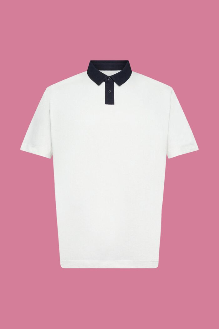 Poloshirt aus Baumwoll-Piqué, OFF WHITE, detail image number 6