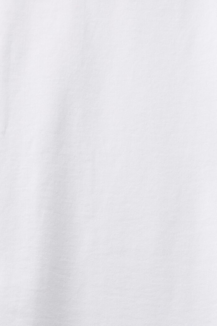Kurzärmliges T-Shirt mit Rundhalsausschnitt, WHITE, detail image number 4