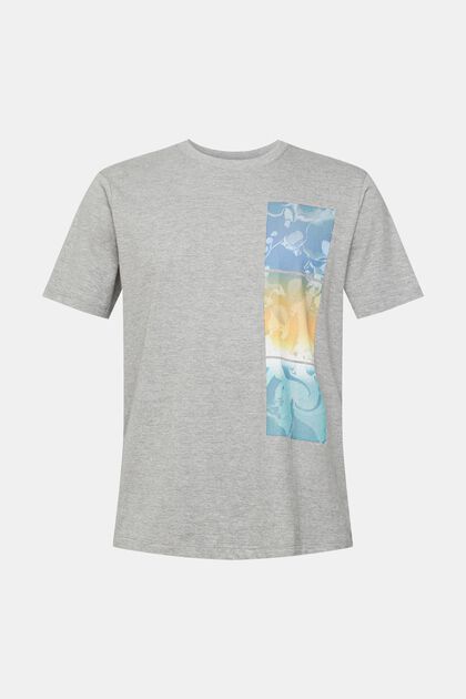 Print-T-Shirt, LENZING™ ECOVERO™, MEDIUM GREY, overview
