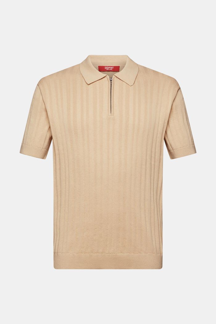 Poloshirt in schmaler Passform, SAND, detail image number 5