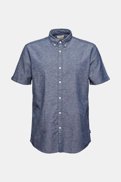Leinen/Organic Cotton: Kurzarm-Hemd